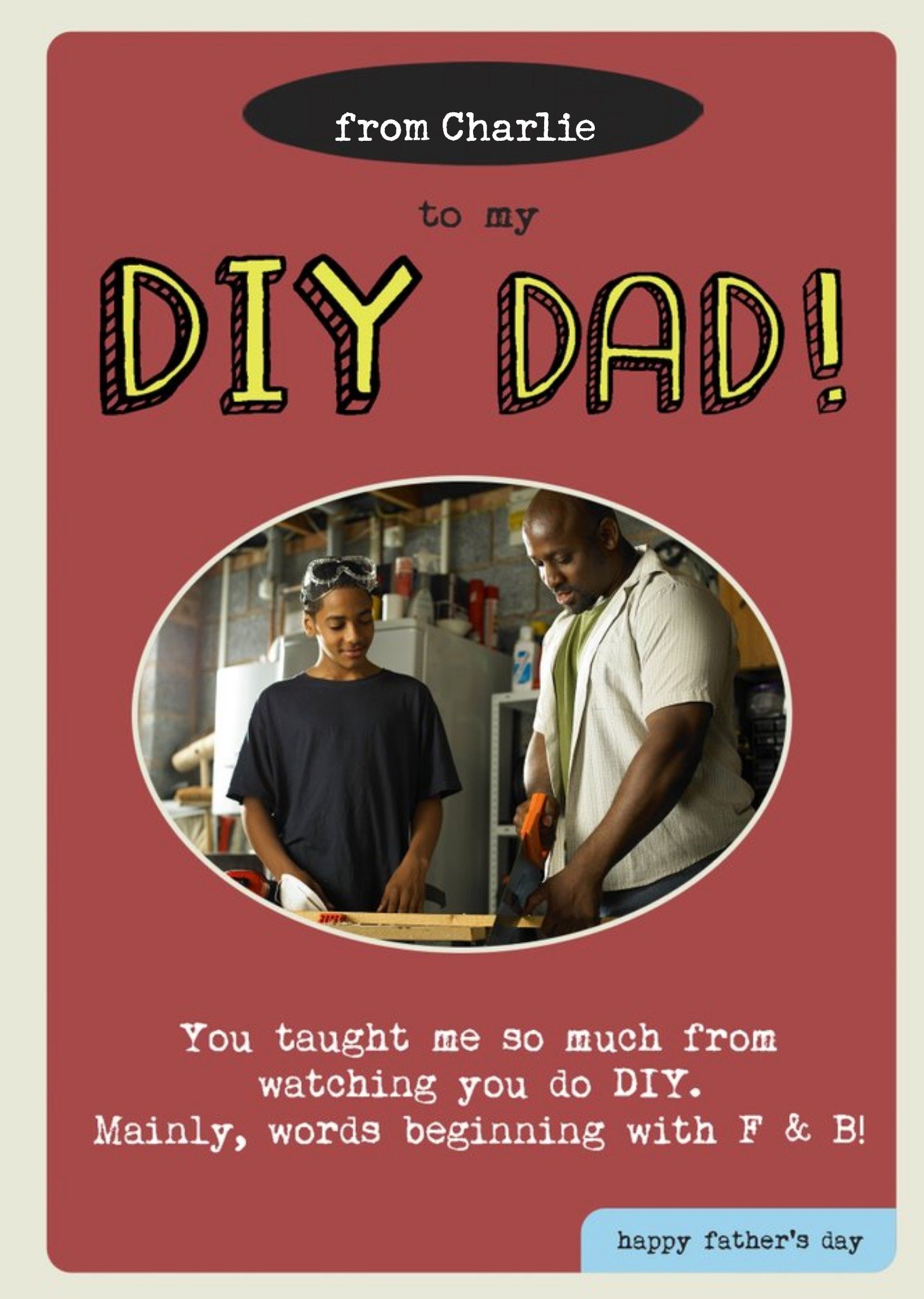 To My Diy Dad Card