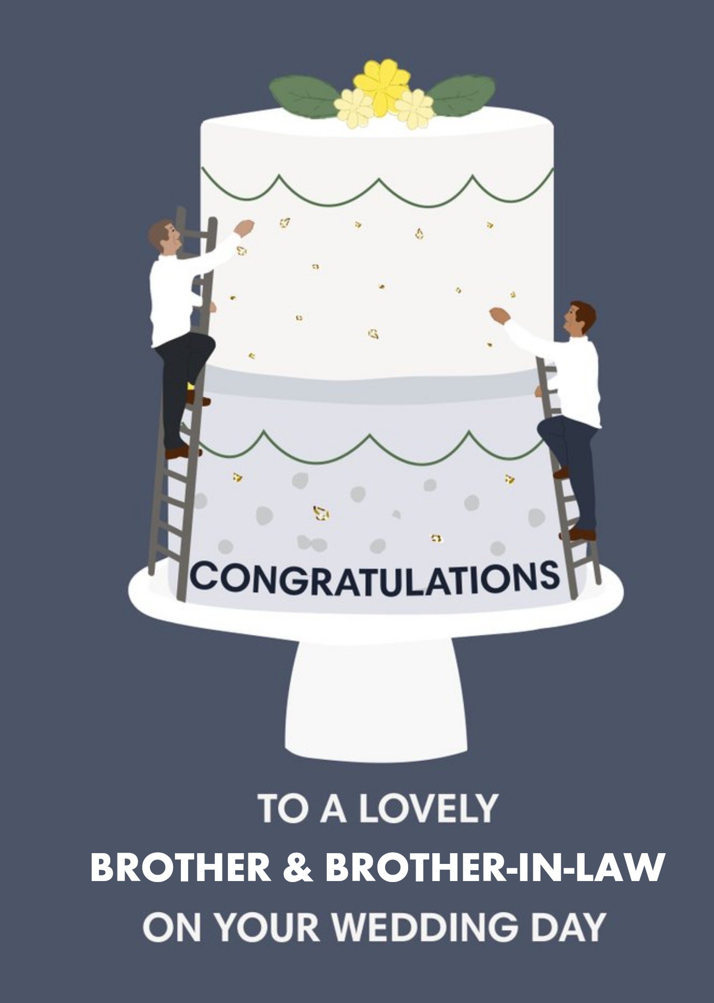Moonpig Brother And Brother In Law Congratulations Cake Wedding Card Ecard