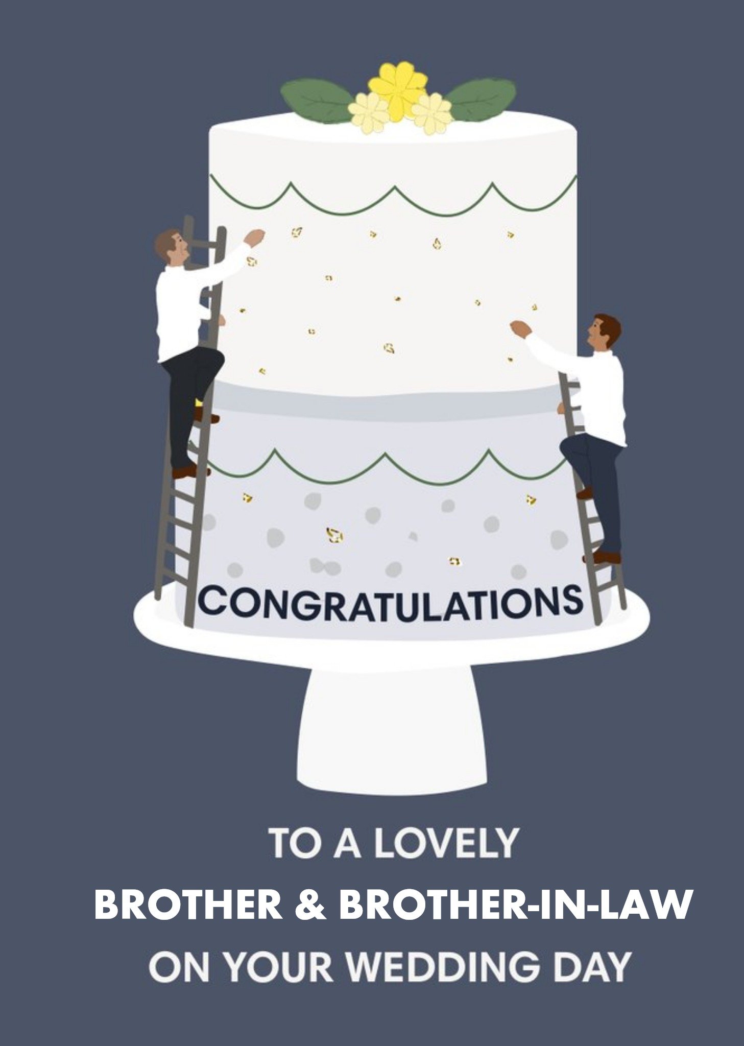 Brother And Brother In Law Congratulations Cake Wedding Card Ecard