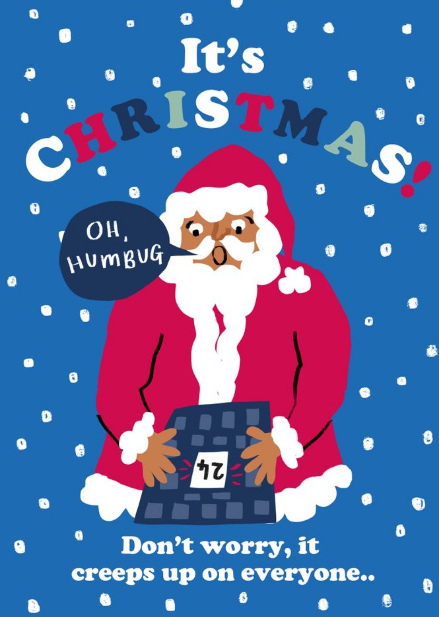 Moonpig So Groovy Funny Oh Humbug Christmas Card Ecard