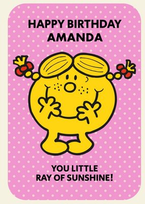 Mr Men And Little Miss You Ray Of Sunshine Birthday Card
