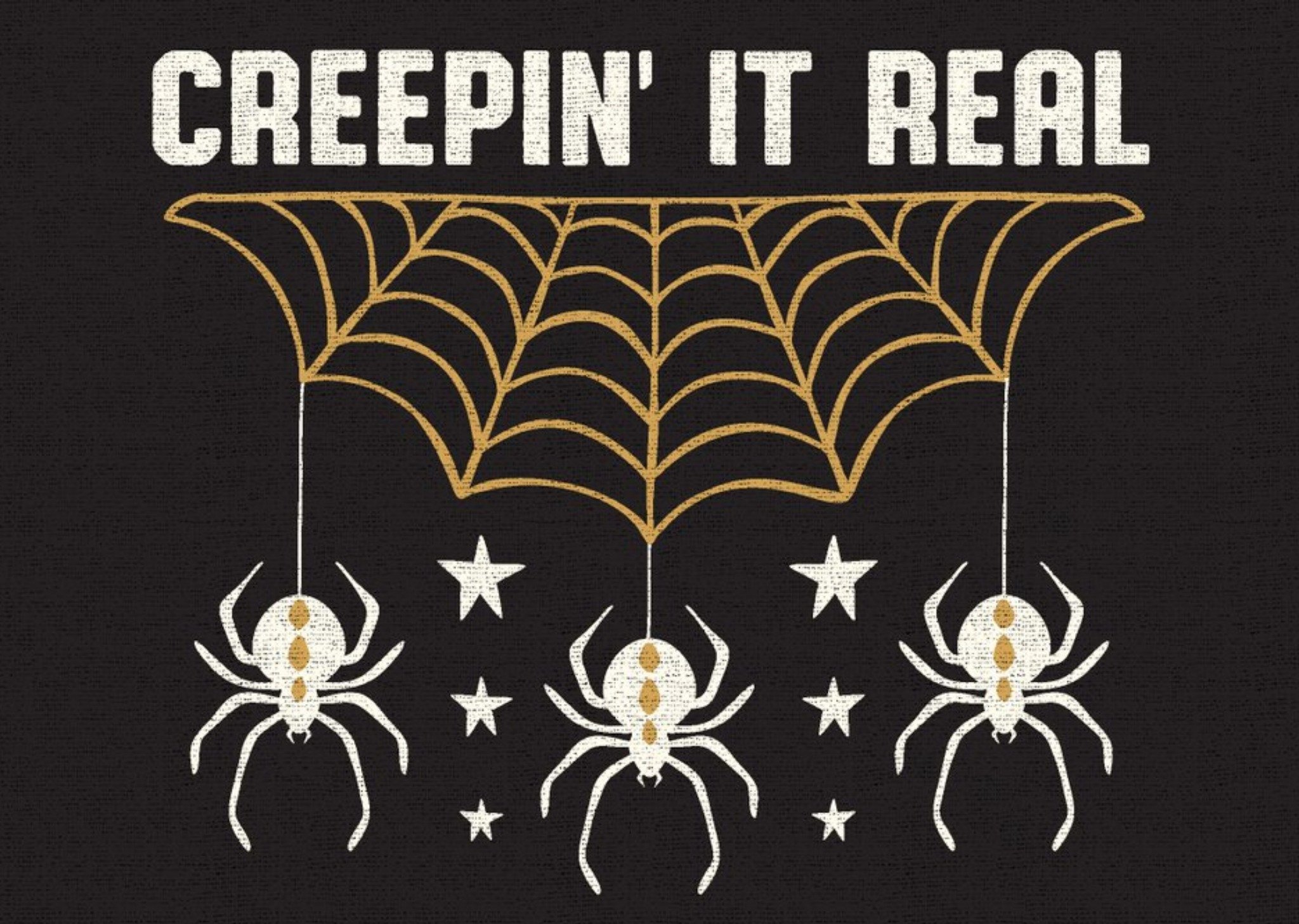Moonpig Creeping It Real Funny Spider Halloween Card Ecard