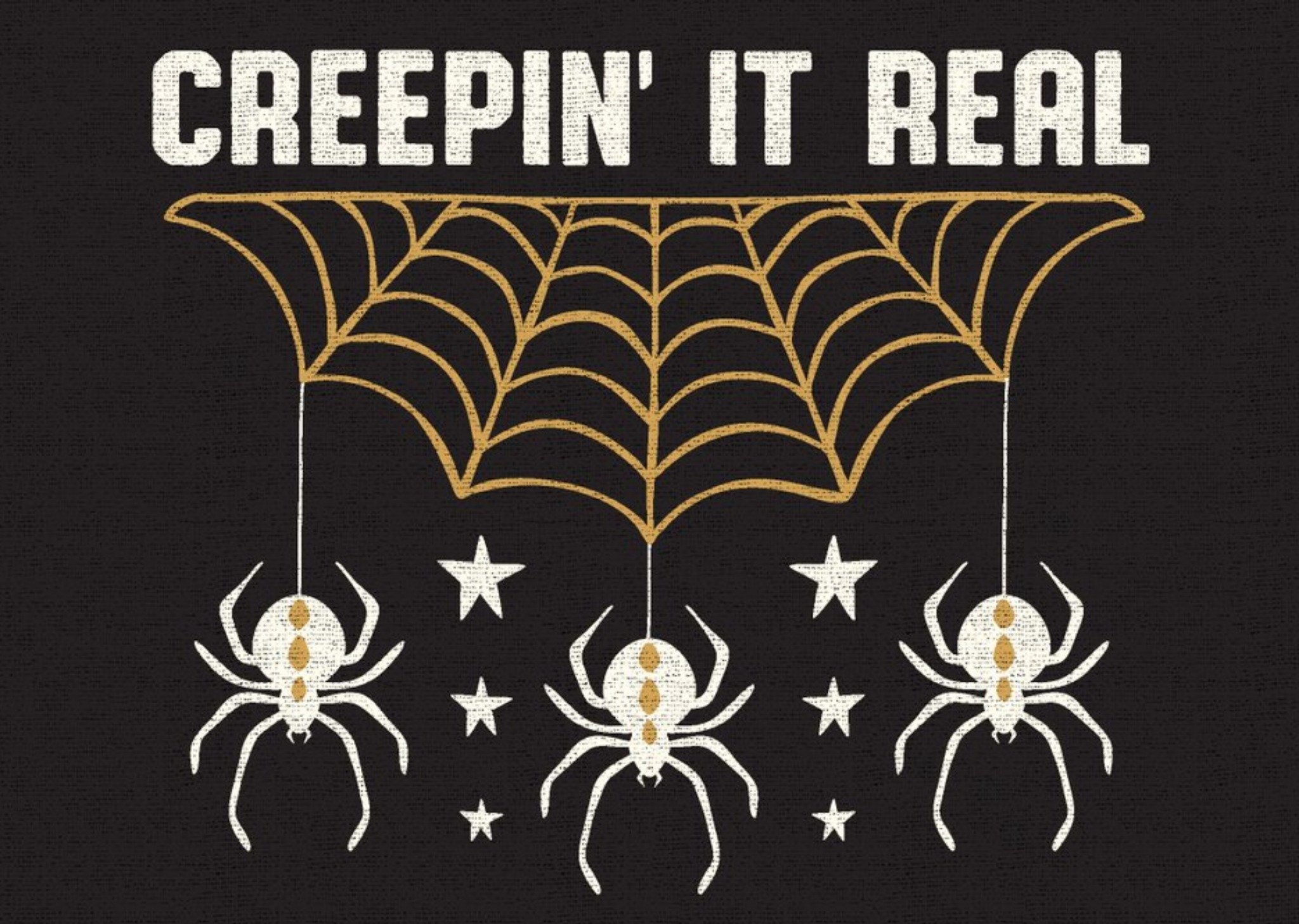 Creeping It Real Funny Spider Halloween Card Ecard