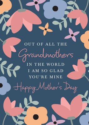 Muted Floral Sentimental Verse Grandmother Mother's Day Card