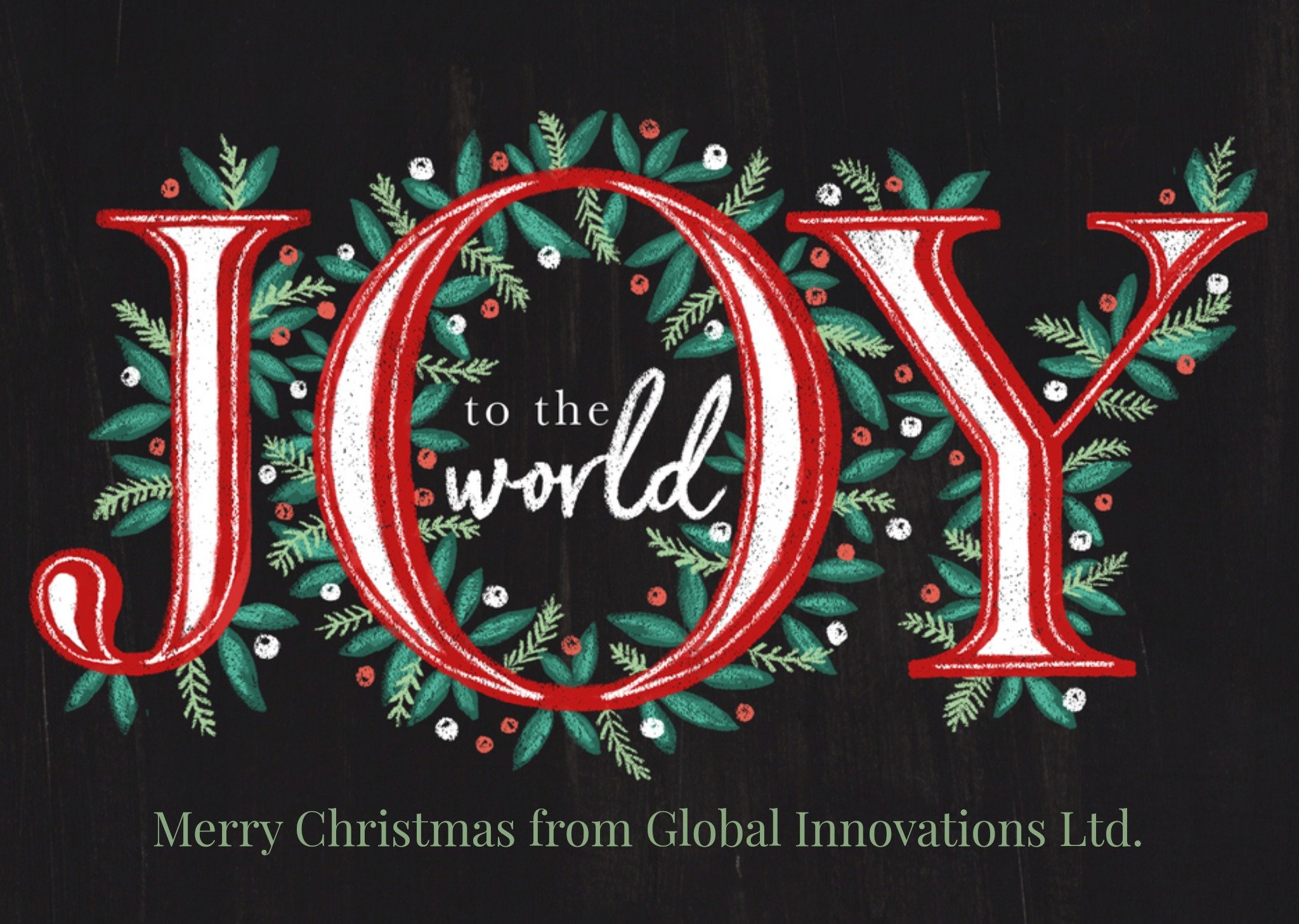 Moonpig Joy To The World Christmas Card, Large