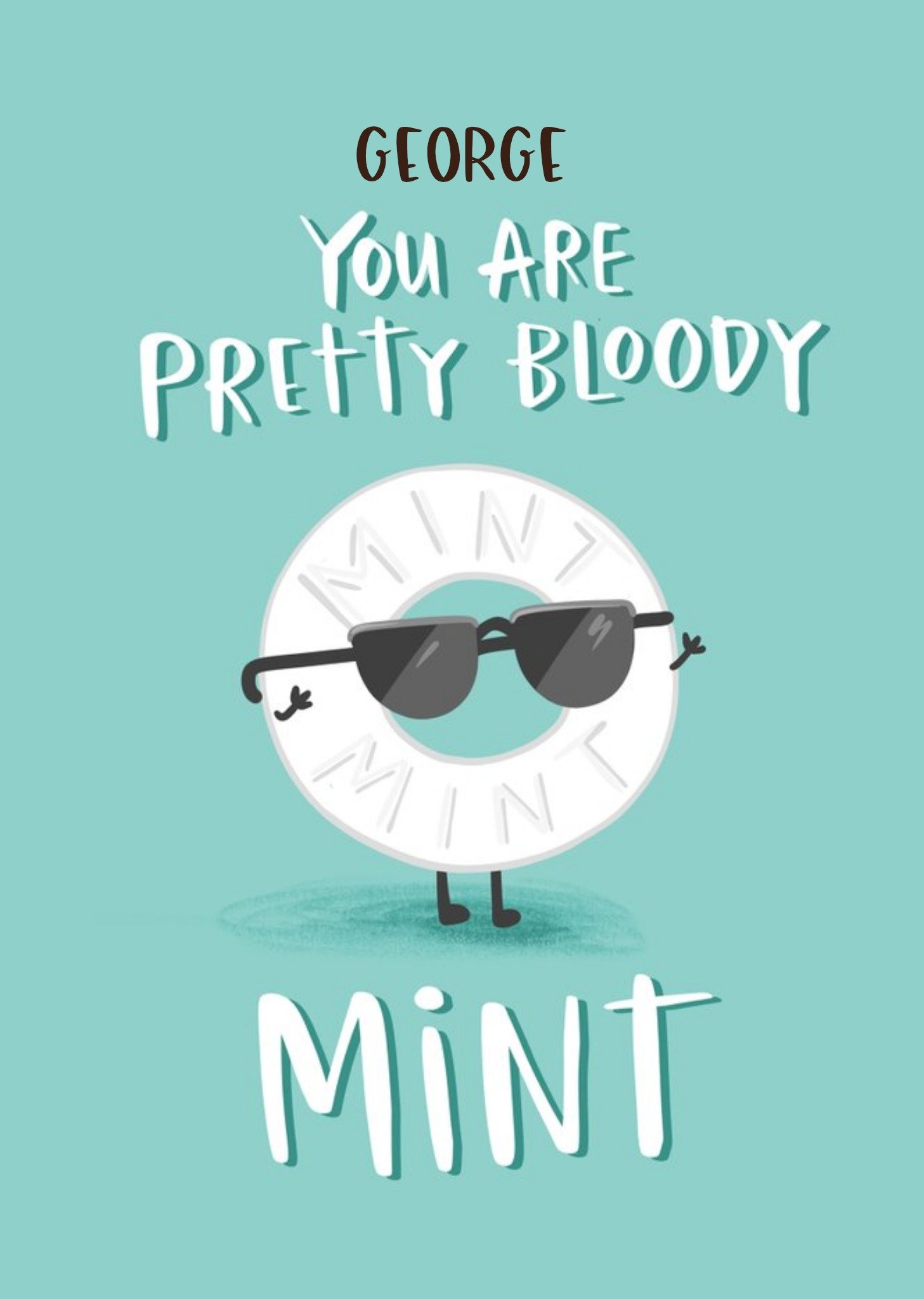 Sunglasses On Sweet You Are Mint Thinking Of You Card Ecard