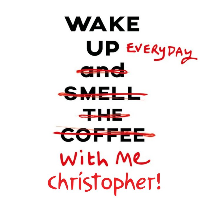 Wake Up With Me Personalised Card