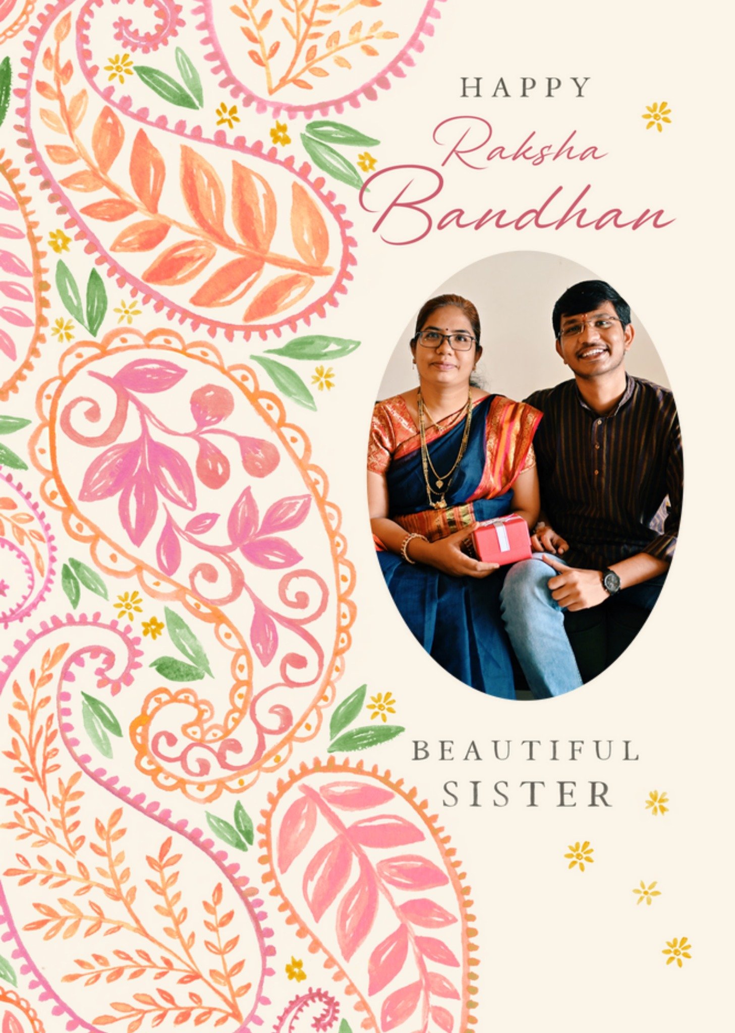 Sister's Happy Raksha Bandhan Photo Upload Card Ecard