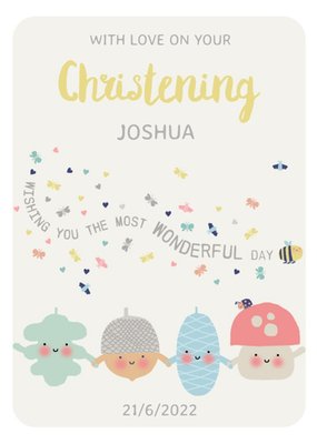 Little Acorns Personalise Date Christening Card