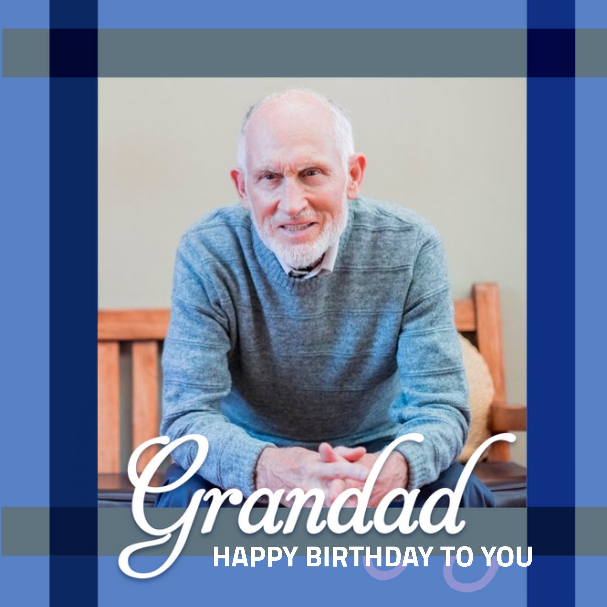 Grandad Photo Upload Birthday Card, Square