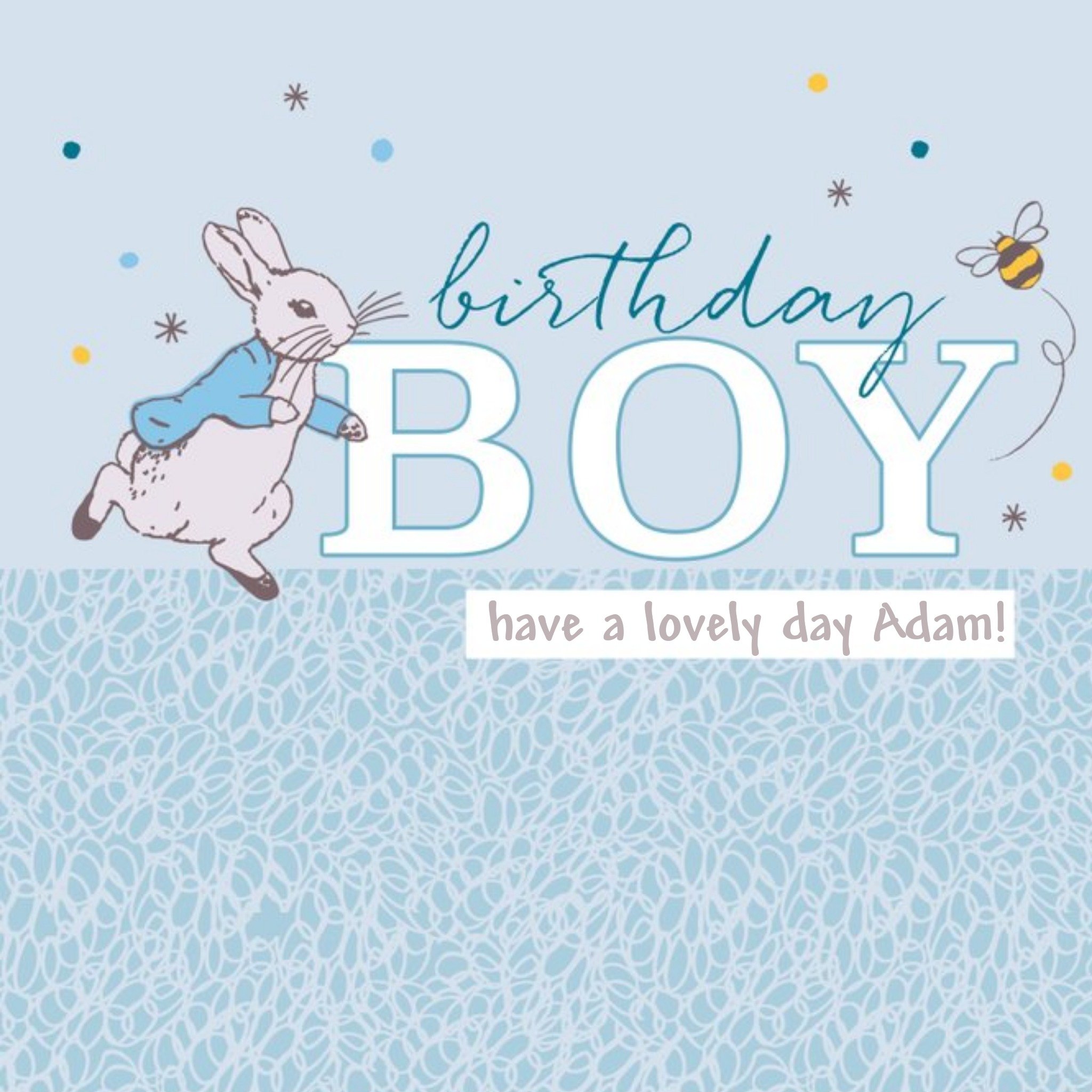 Beatrix Potter Peter Rabbit Birthday Boy Card, Large