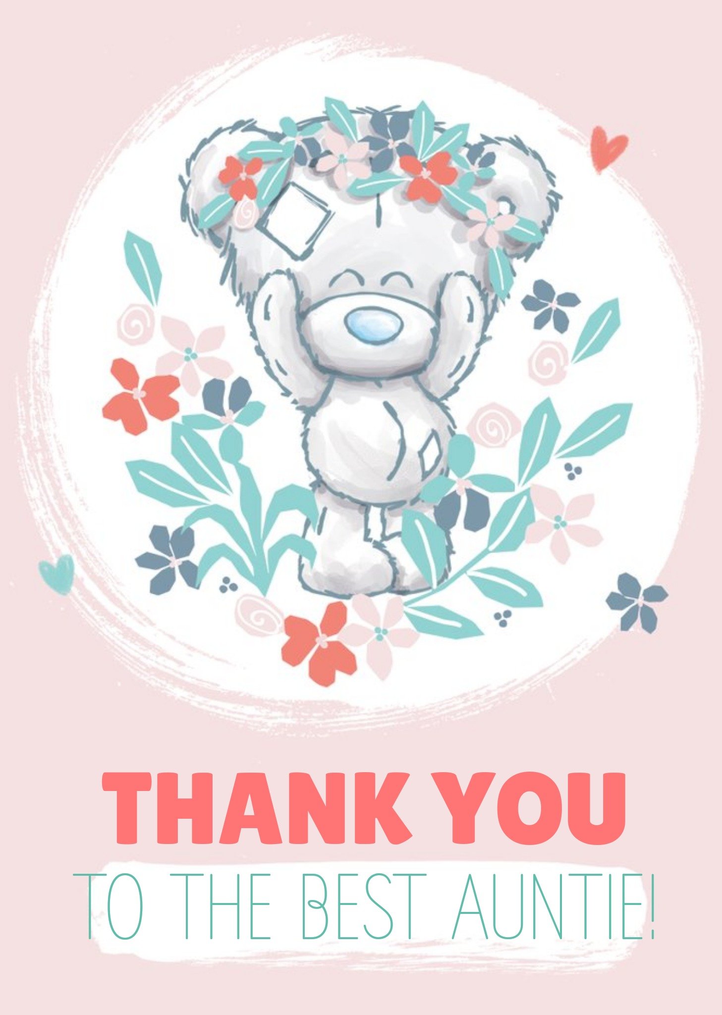 Me To You Tiny Tatty Teddy To The Best Autie Thank You Card, Large