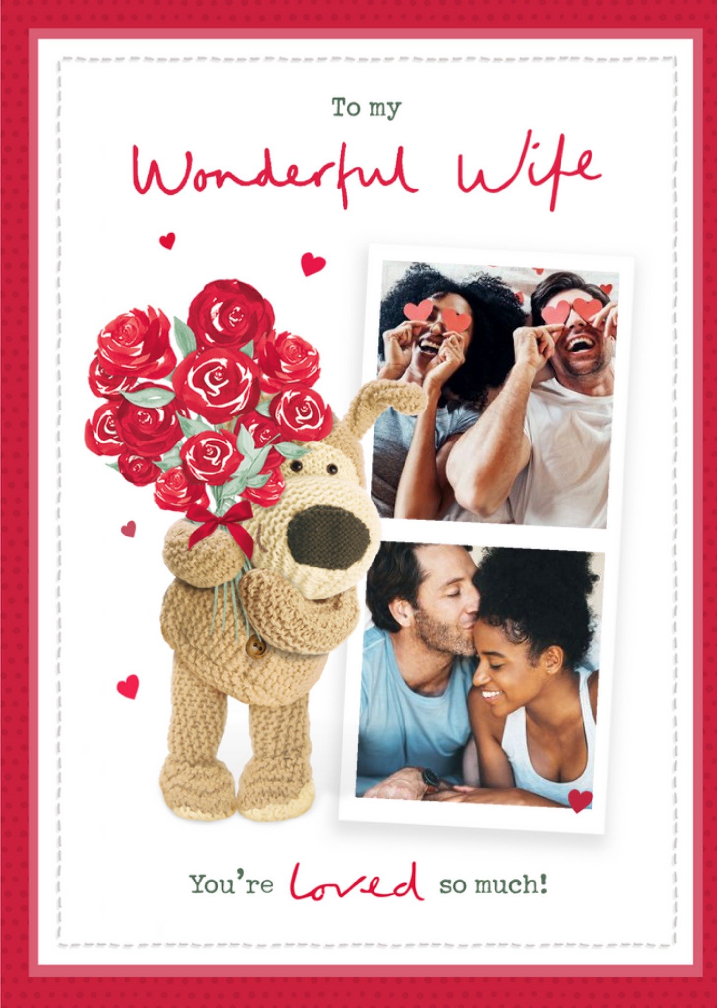 Cute Boofle To My Wonderful Wife Photo Upload Valentine's Day Card Ecard