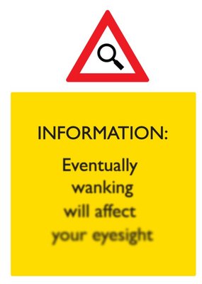 Rude Funny Eventually Wanking Will Affect Your Eyesight Card