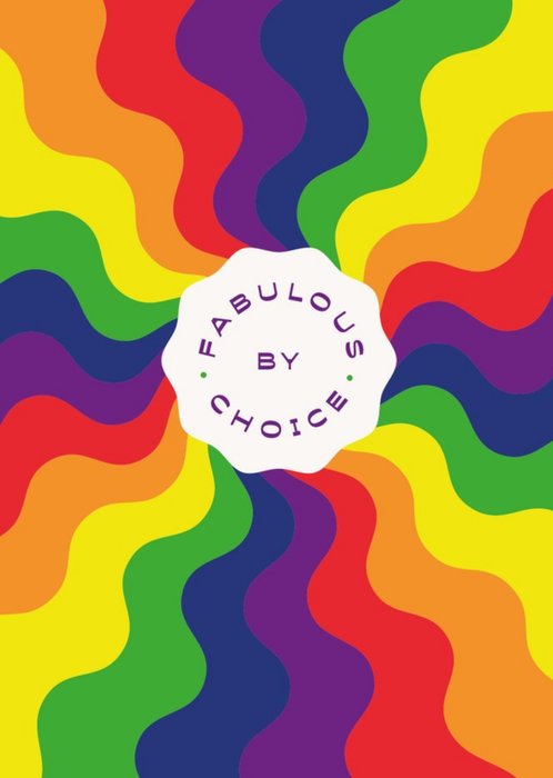 Betiobca Pride Rainbow Pattern Fabulous By Choice Card