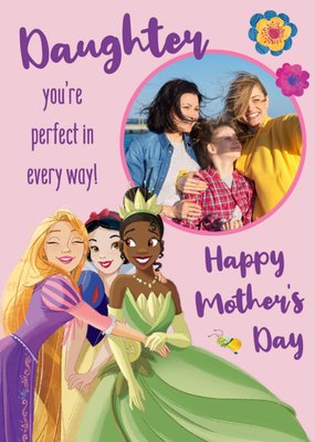 Disney Princess Daughter Mother's Day Photo Upload Card
