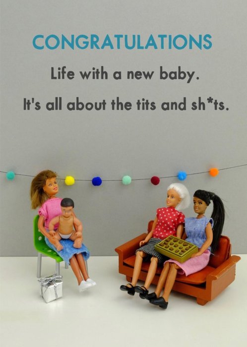 Funny Rude Life With A New Baby Card