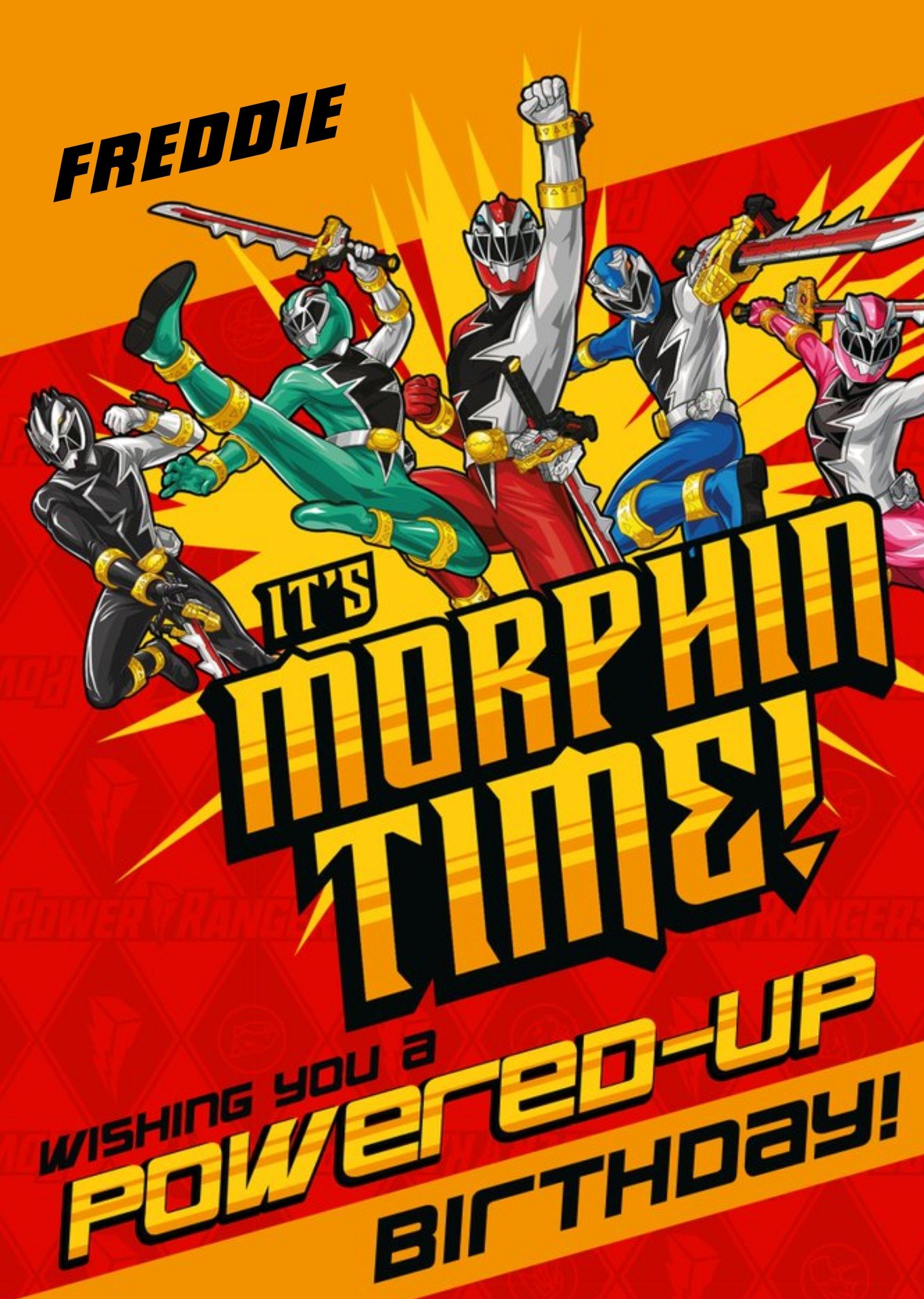 Other Power Rangers It's Morphin Time Birthday Card Ecard