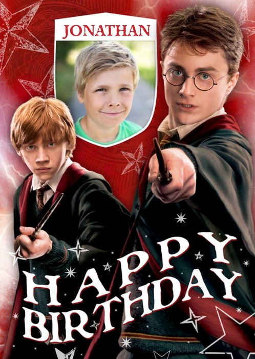 Harry Potter Personalised Name And Photo Upload Card