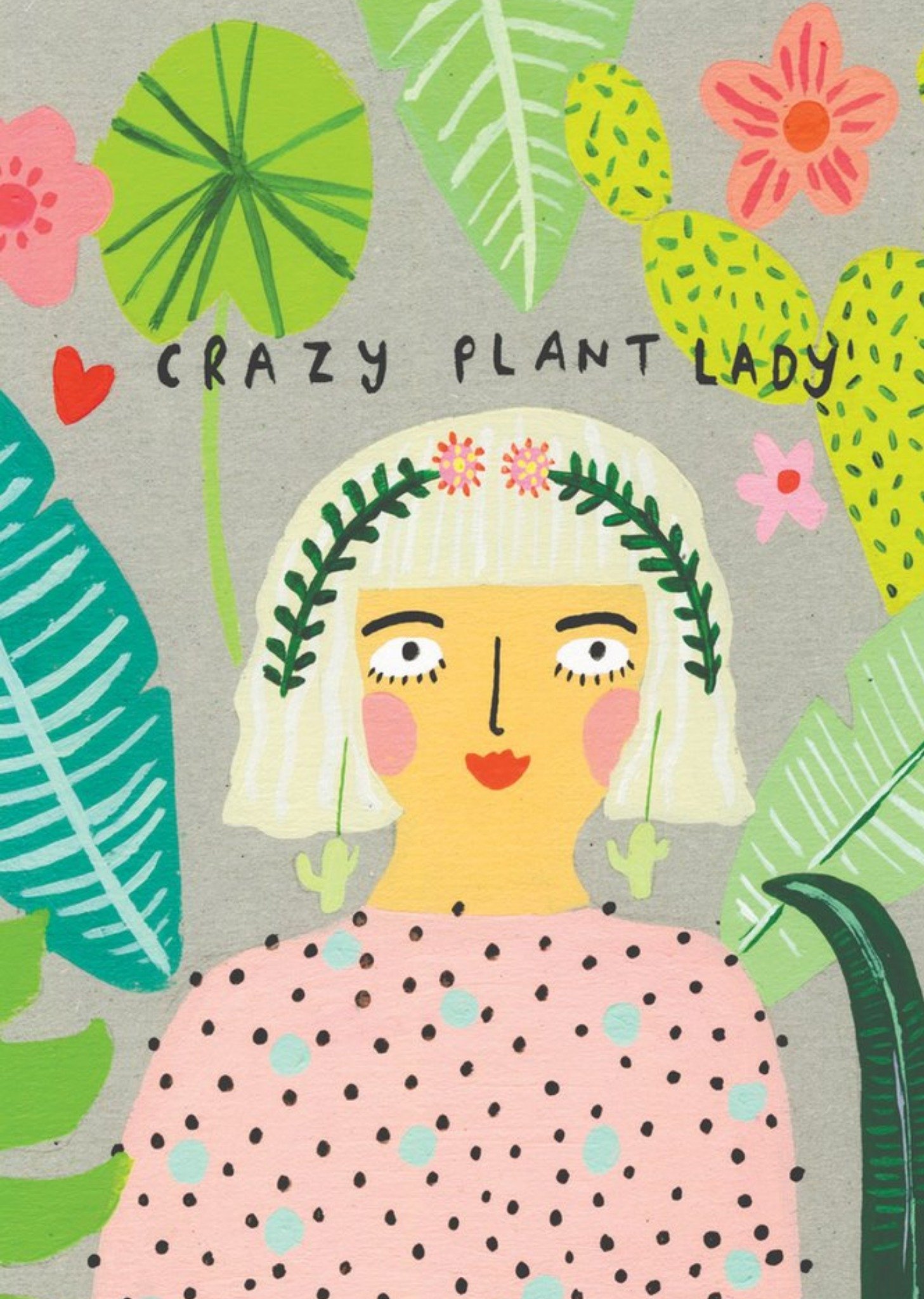 Sooshichacha Crazy Plant Lady Card, Large