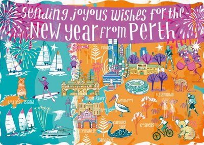 Infographic Map Of Perth New Year From Perth Card