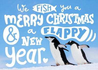 A Flappy New Year Penguin Christmas Card