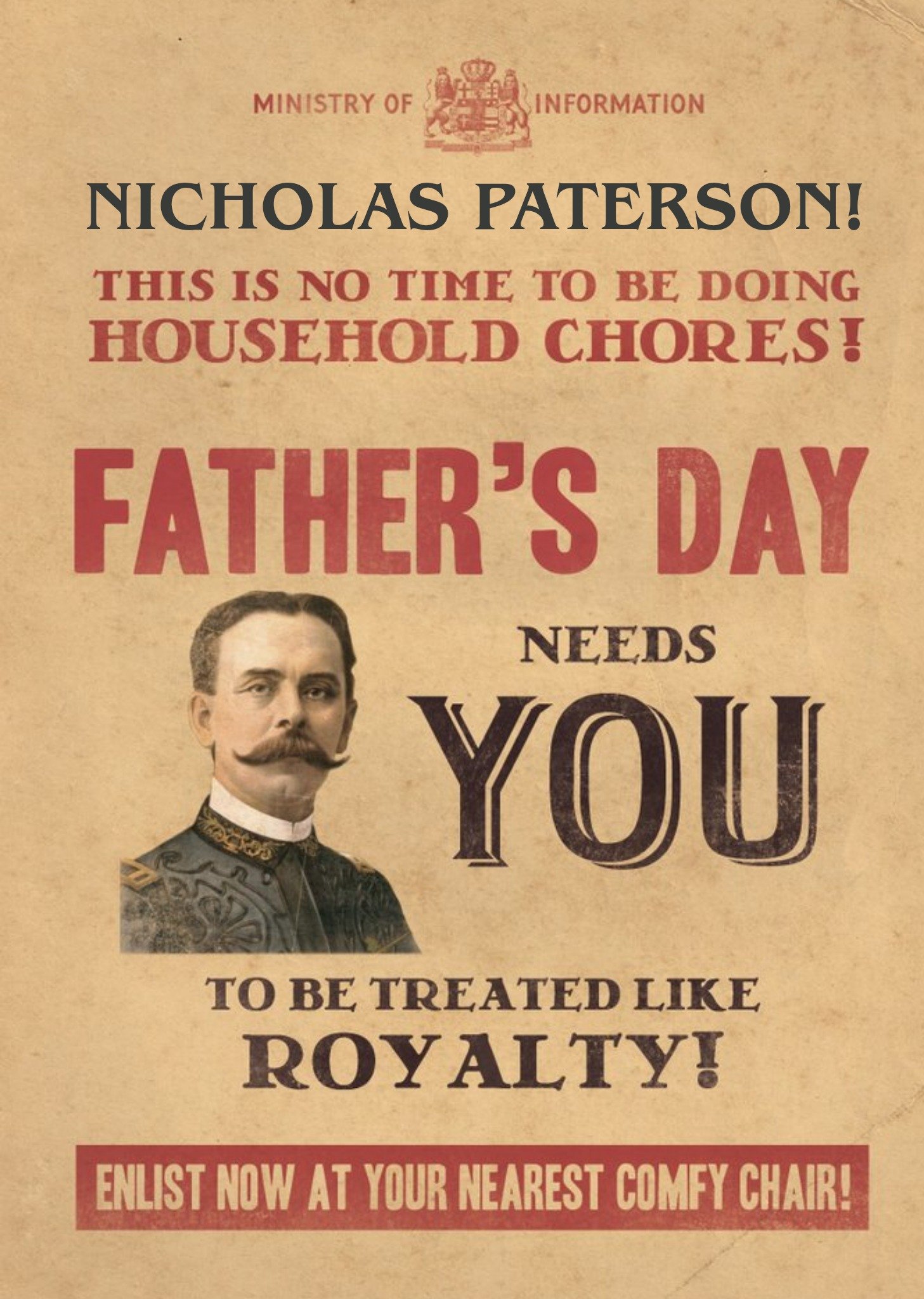 Fathers Day Needs You Card Ecard