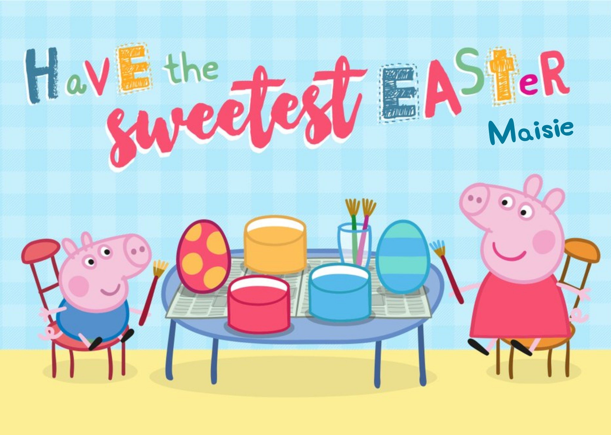 Peppa Pig Sweetest Easter Card, Large