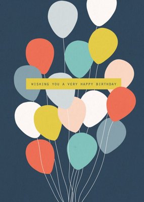 Birthday Card - Happy Birthday - Balloons