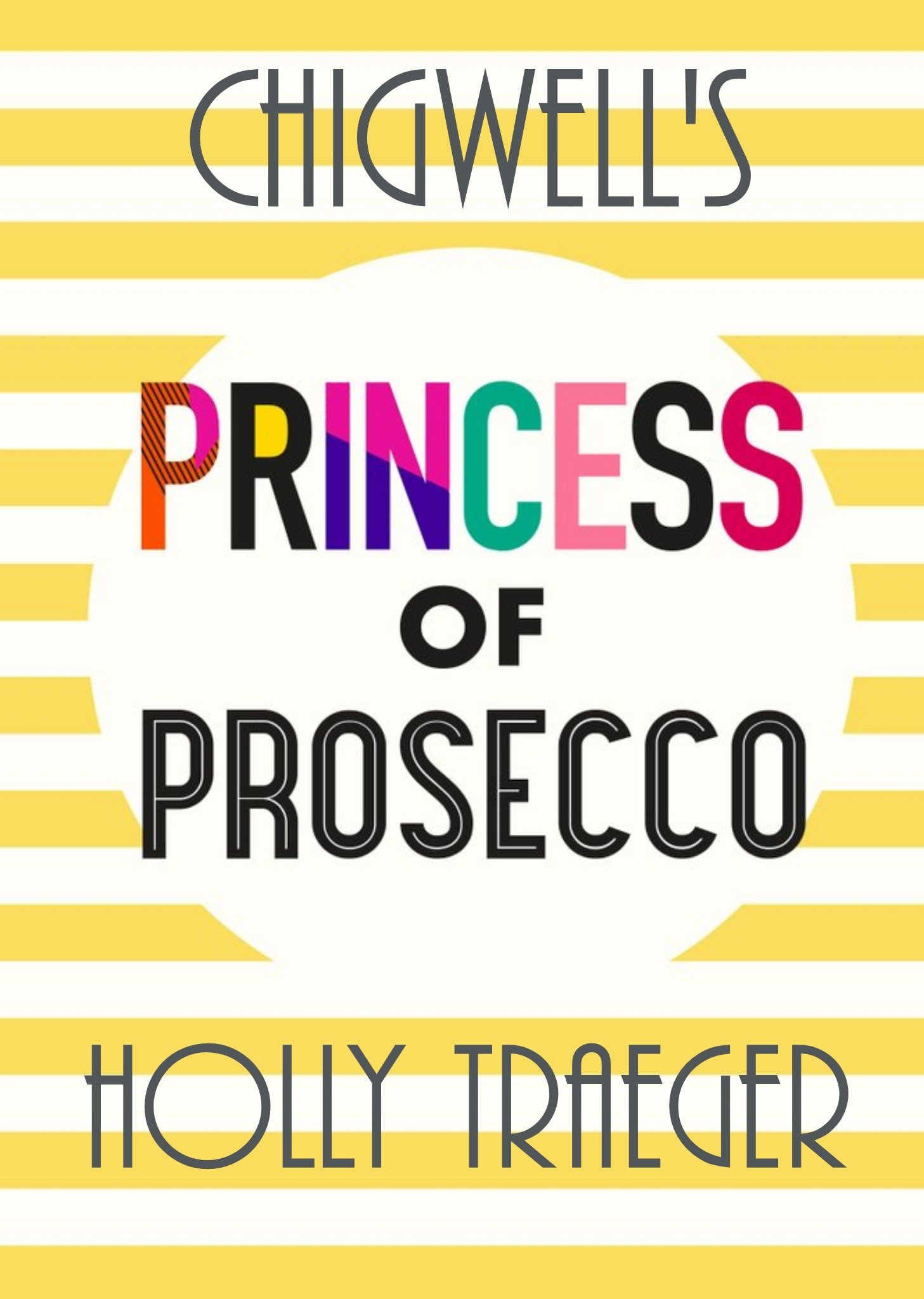 Moonpig Personalised Princess Of Prosecco Card, Large