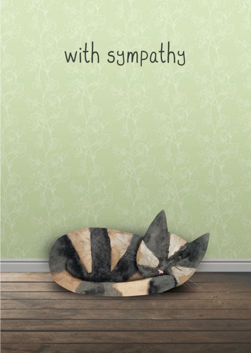 All The Best Cute Cat Illustrated With Sympathy Card