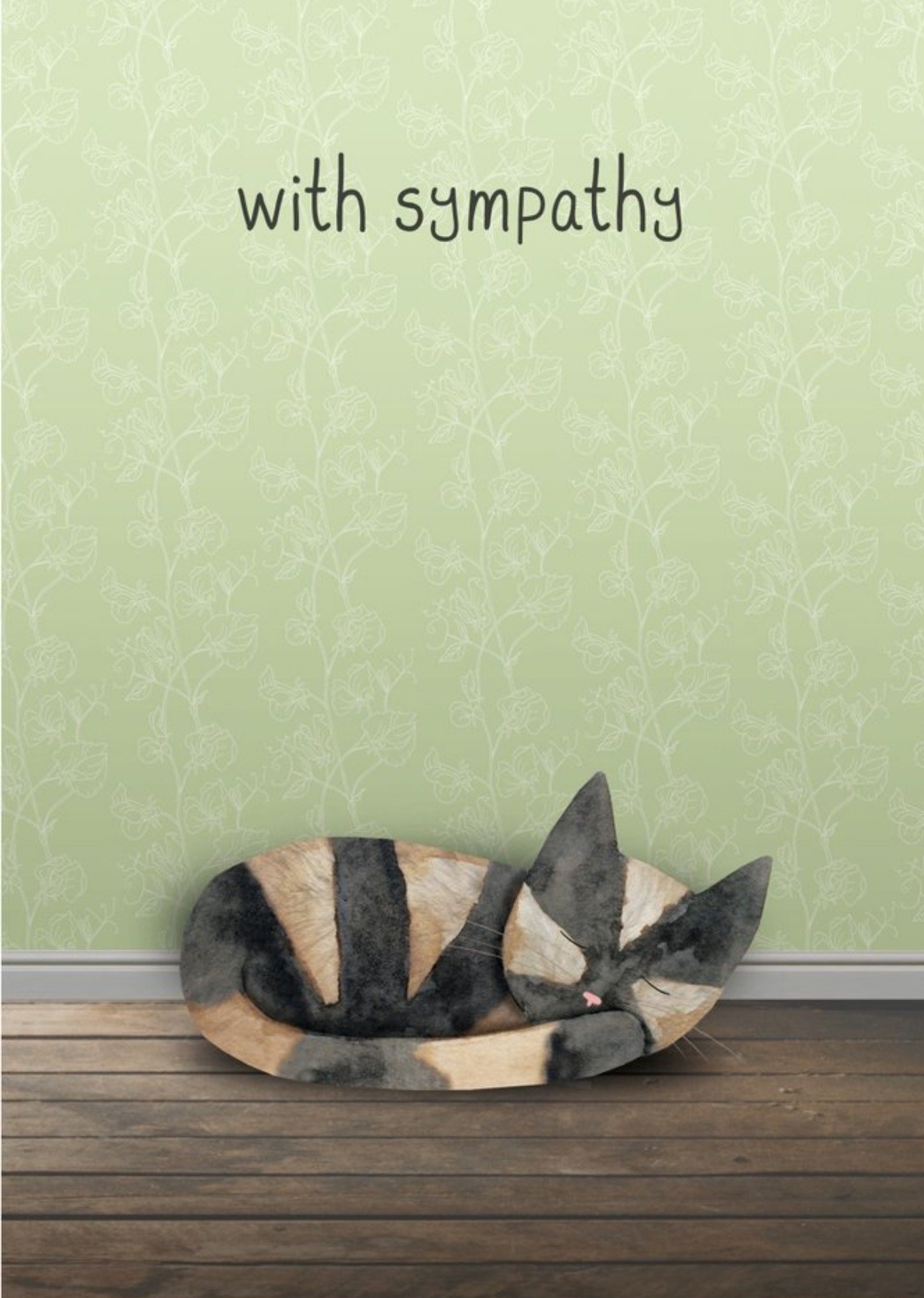 All The Best Cute Cat Illustrated With Sympathy Card Ecard