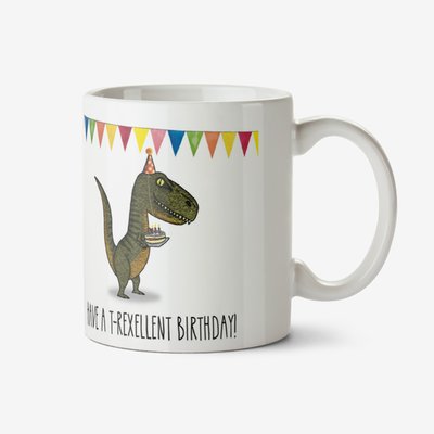 Cute Dinosaur Wearing A Party Hat Mug 