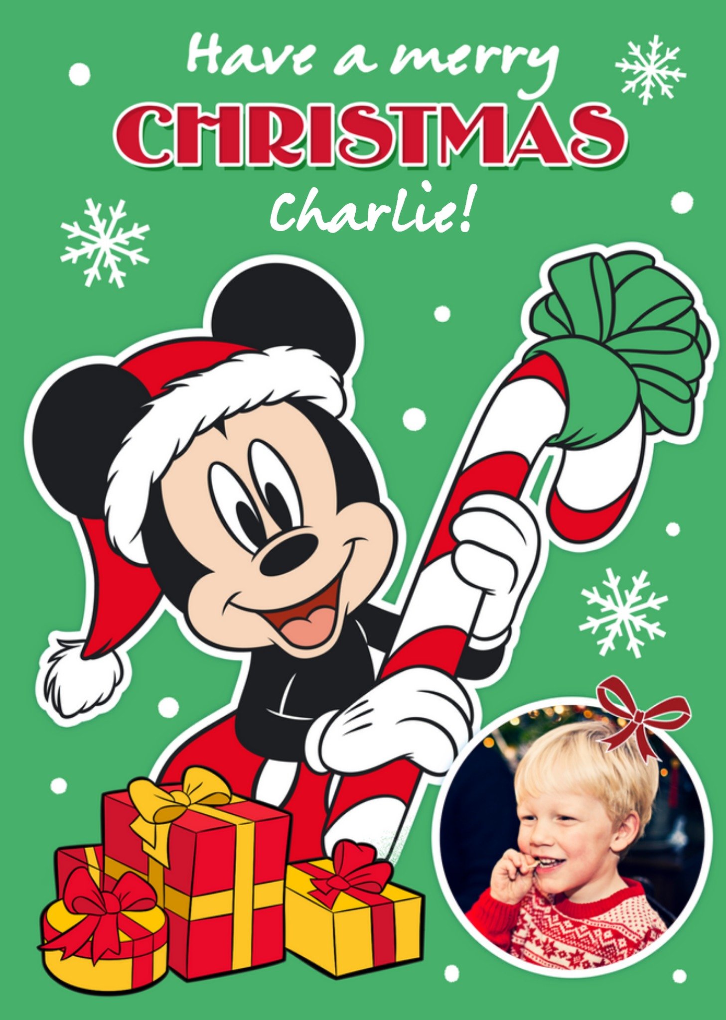 Disney Mickey Mouse Photo Upload Christmas Card Ecard
