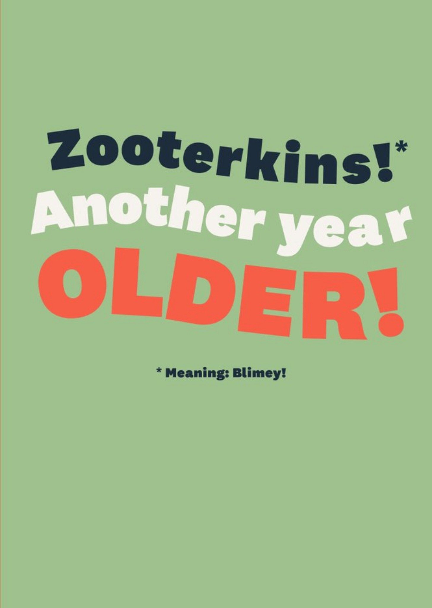 Moonpig Zootherkins Another Year Older Funny Birthday Card, Large