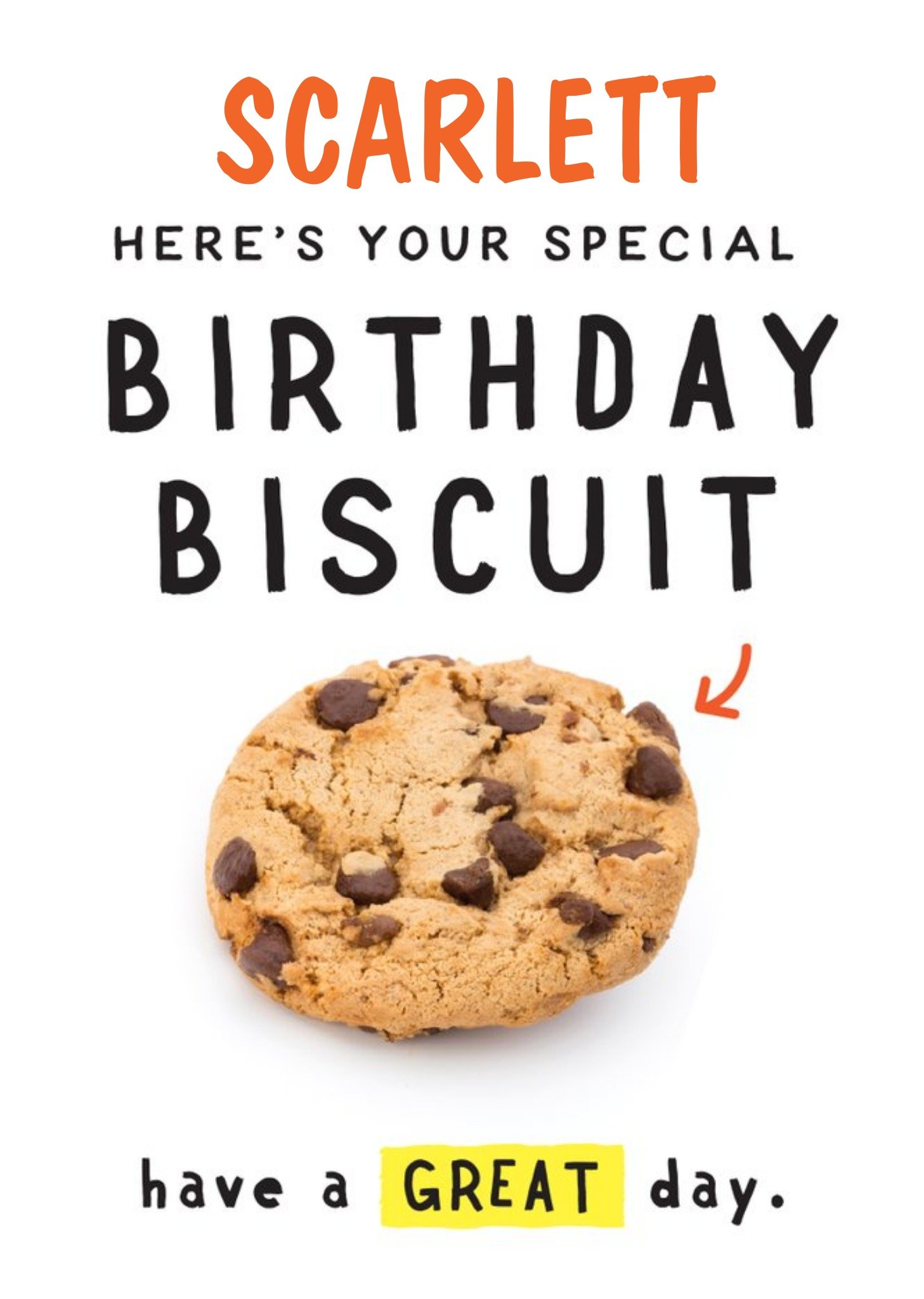 Here's Your Special Birthday Biscuit Birthday Card Ecard