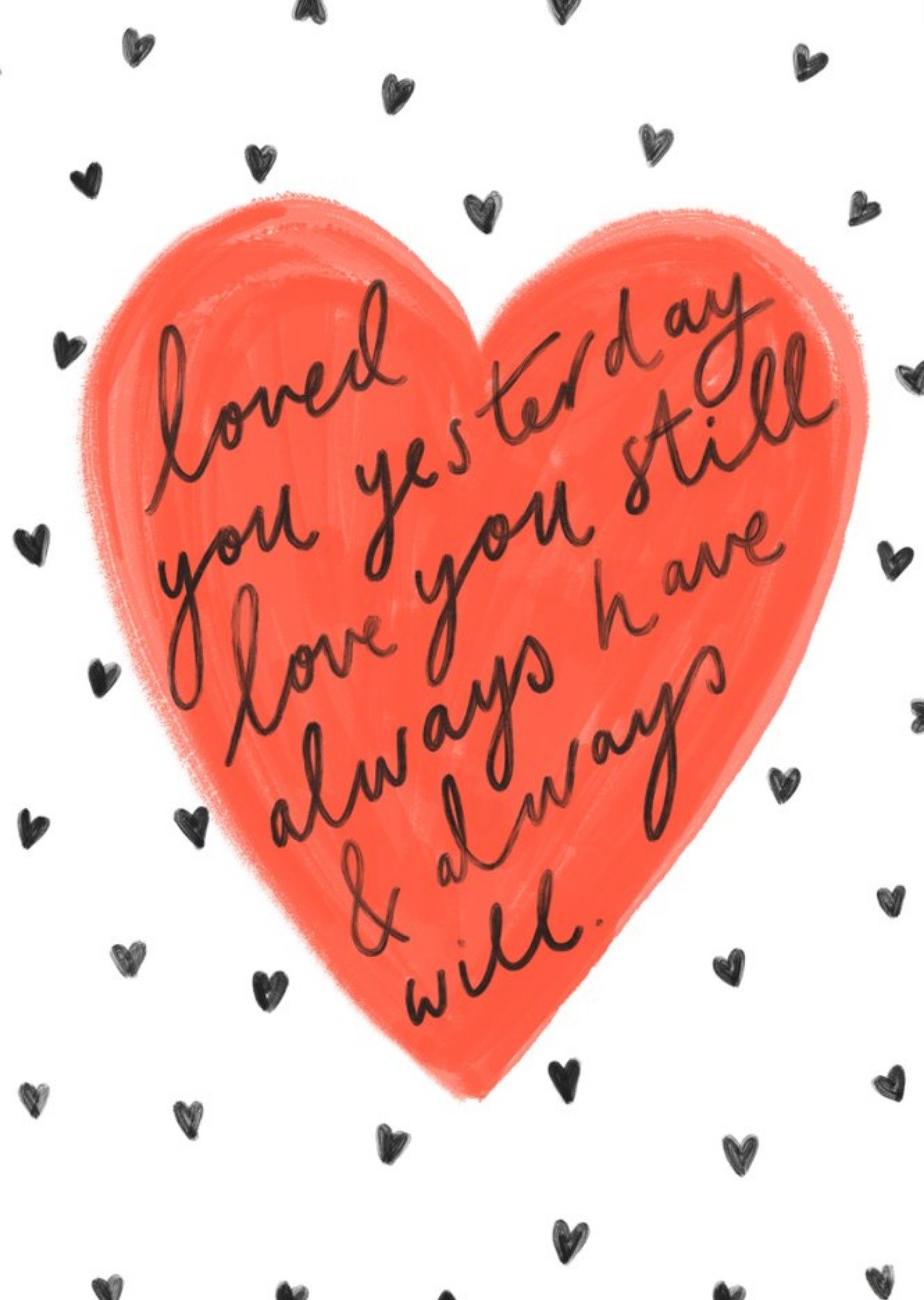 Loved You Yesterday And Always Will Romantic Valentines Day Card Ecard