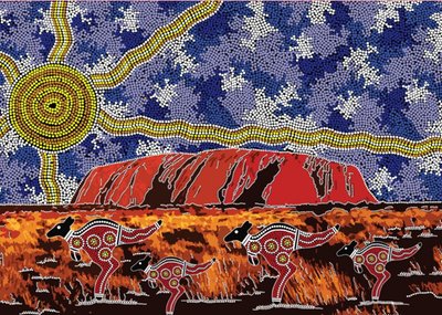 Hogarth Arts Illustrated Aboriginal Art Pattern Just A Note Card