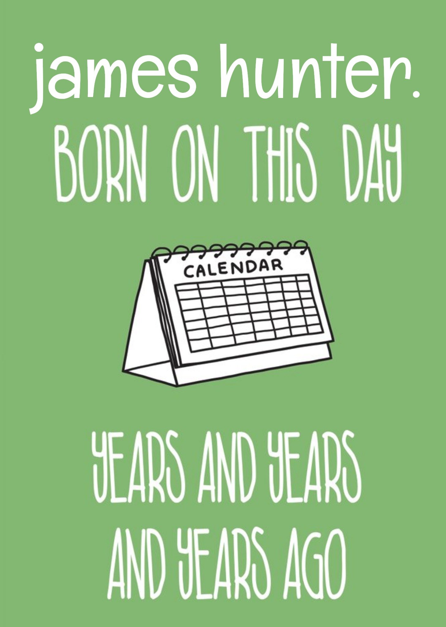 Funny Typographic Years And Years And Years Ago Birthday Card Ecard