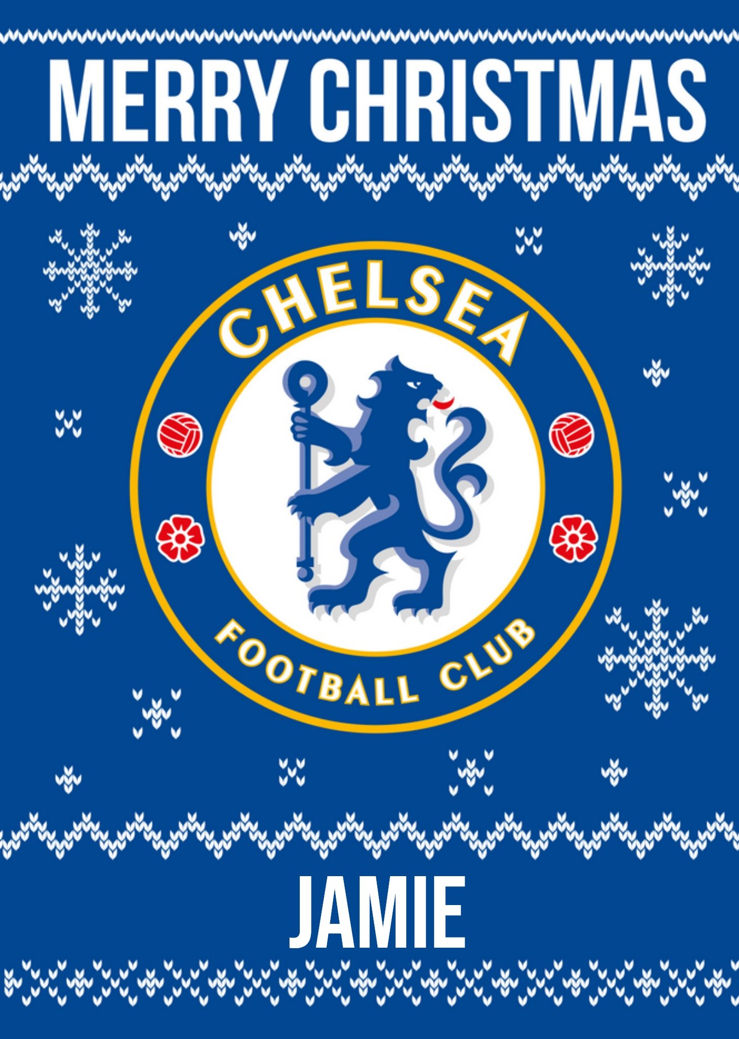 Chelsea Fc Christmas Card, Large