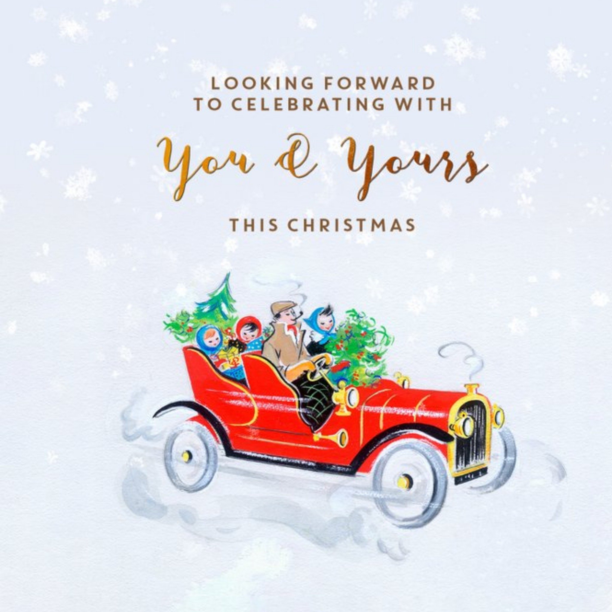 Celebrating With You And Yours This Christmas Card, Square