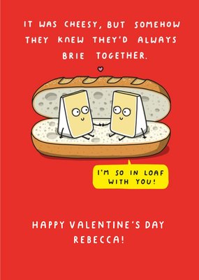 Mungo And Shoddy Cheesy Brie Together Funny Valentine's Day Card