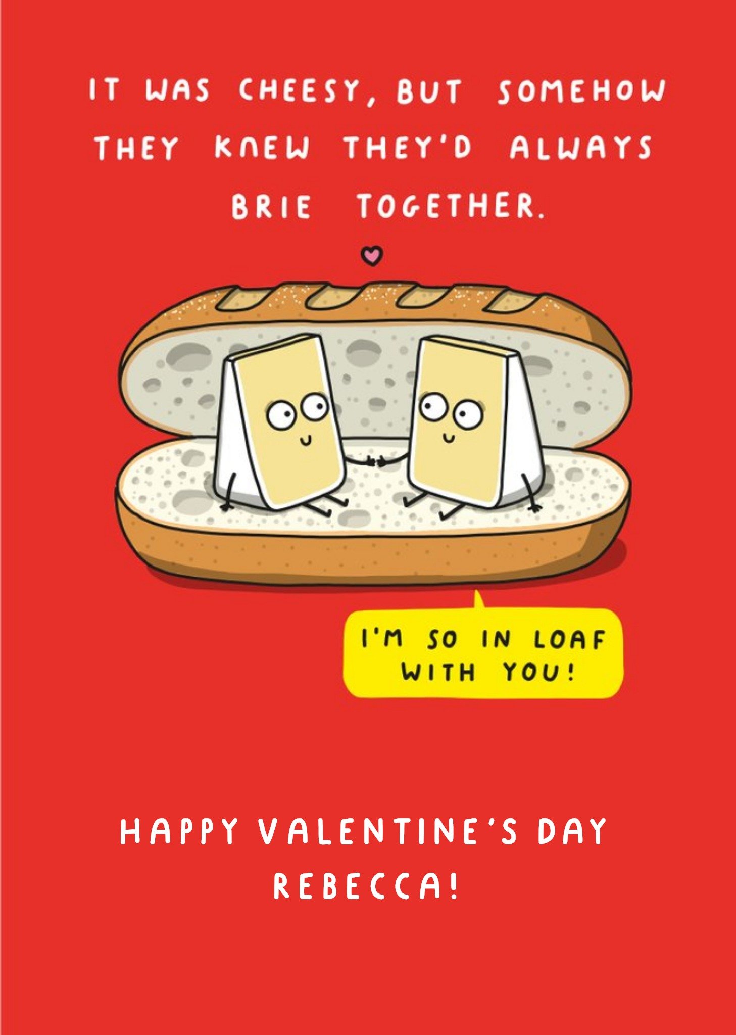 Other Mungo And Shoddy Cheesy Brie Together Funny Valentine's Day Card, Large