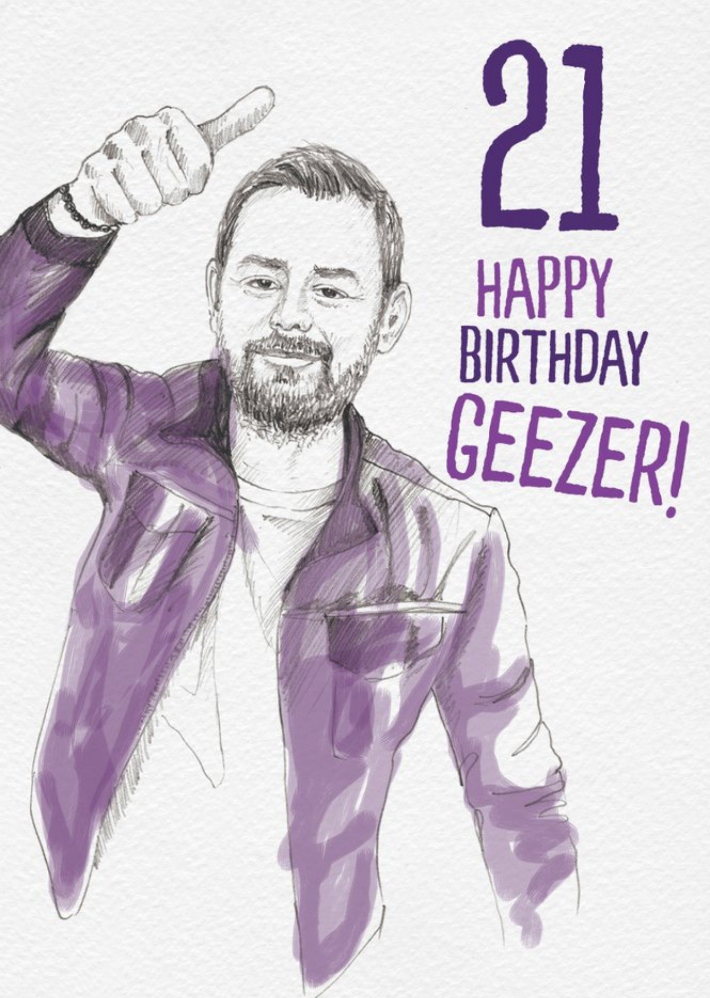 Brainbox Candy 21 Happy Birthday Geezer Card