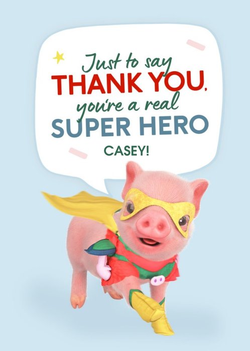 Moonpigs Super Hero Personalised Thank You Card