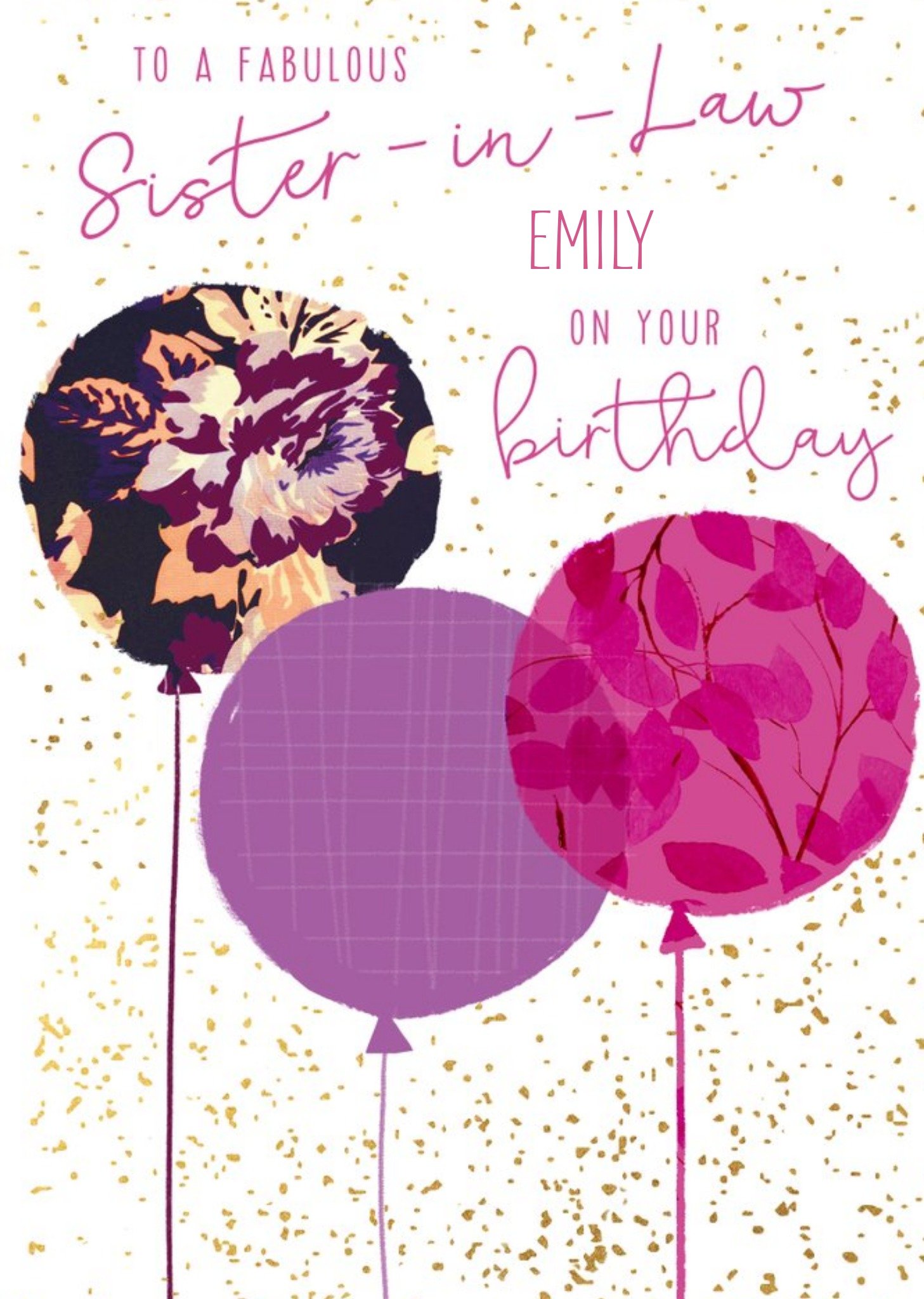 Moonpig To A Fabulous-In-Law Balloon Illustration Birthday Card Ecard