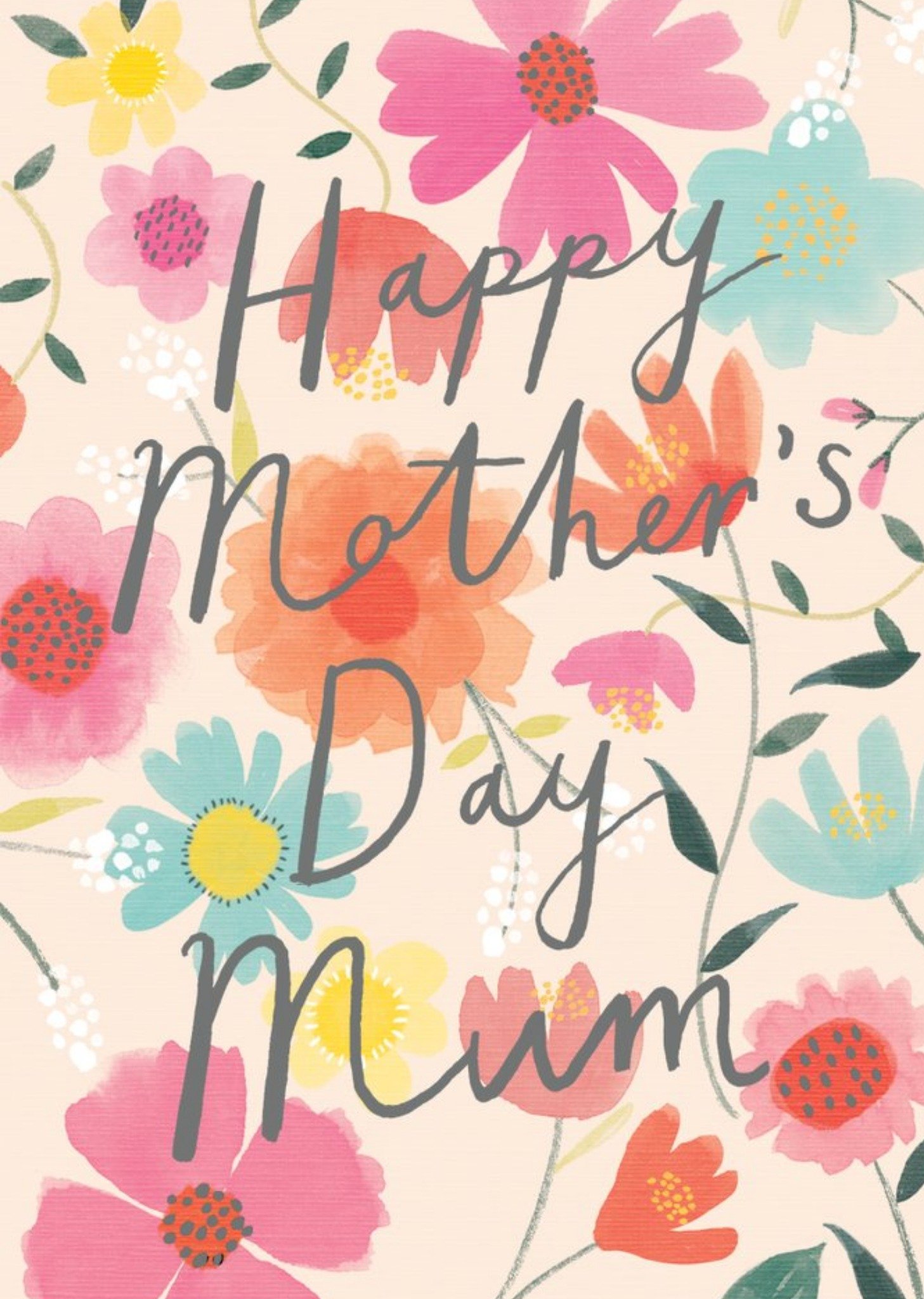 Mother's Day Card Floral Pattern Ecard