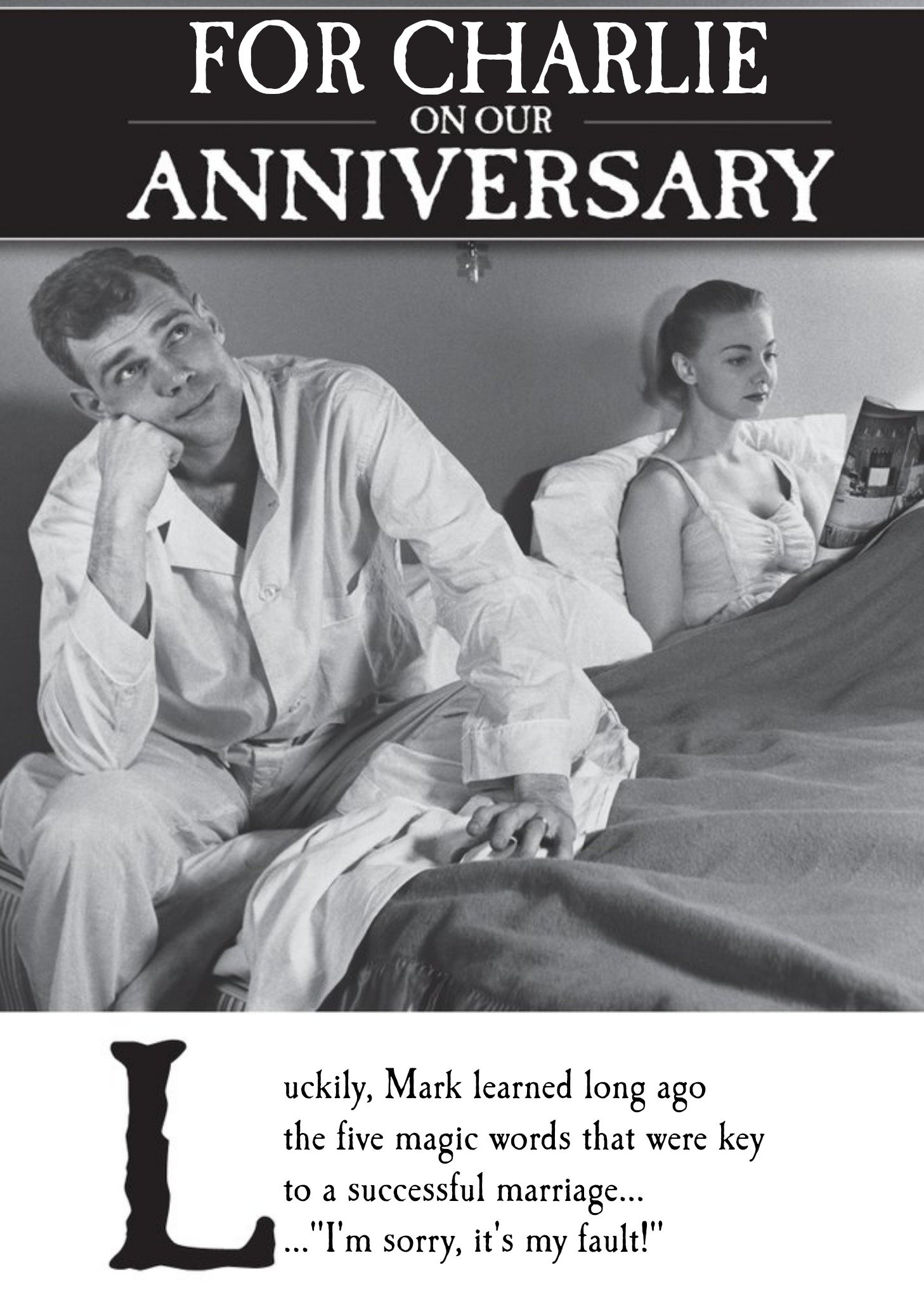 Anniversary Funny Humour Quote Card