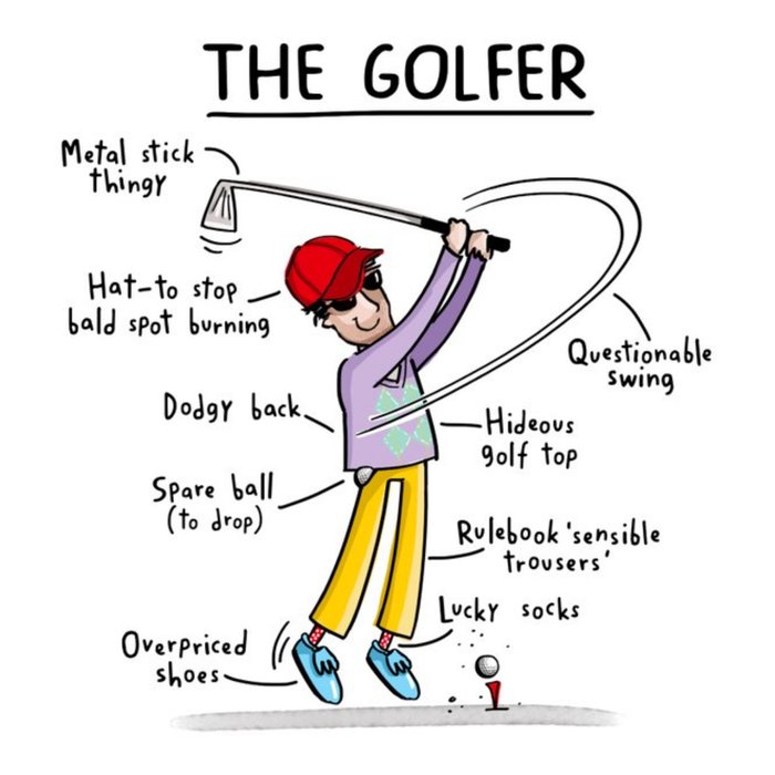 Funny The Golfer Birthday Card