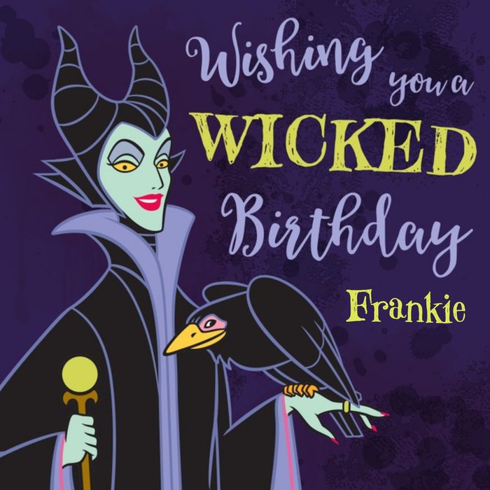 Disney Maleficent wishing you a wicked Birthday